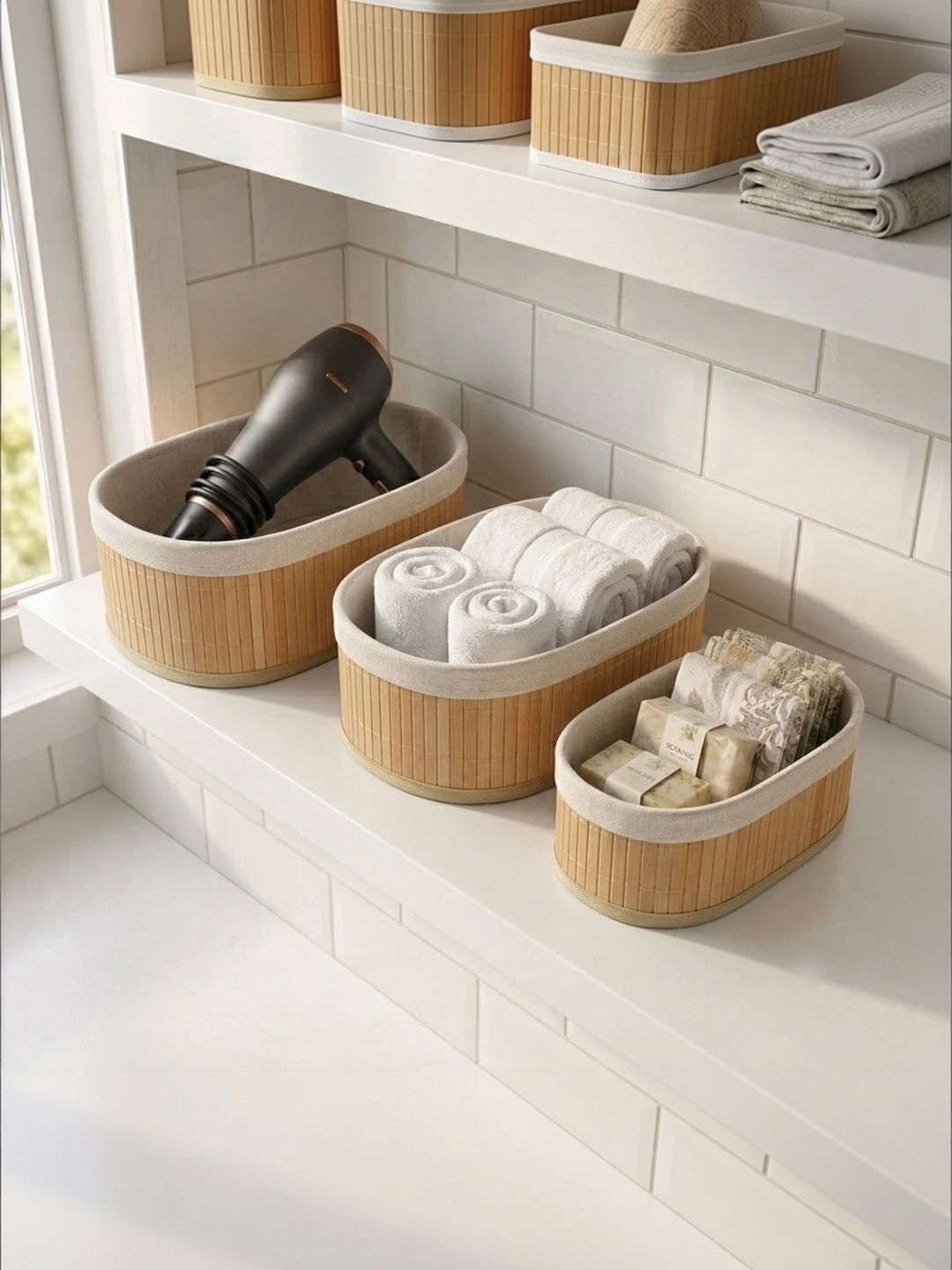 Oddpod Off White Set of 3 Portable Multi-Utility Organisers-image-28