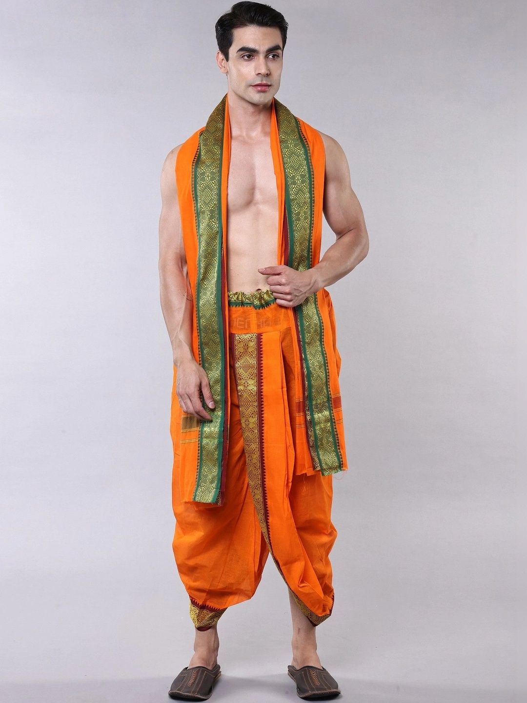Exotic India Men Cotton Dhoti Dhotis-picture-34