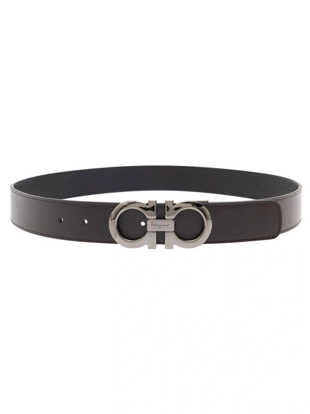 Ferragamo Men Textured Leather Reversible Formal Belt-image-32