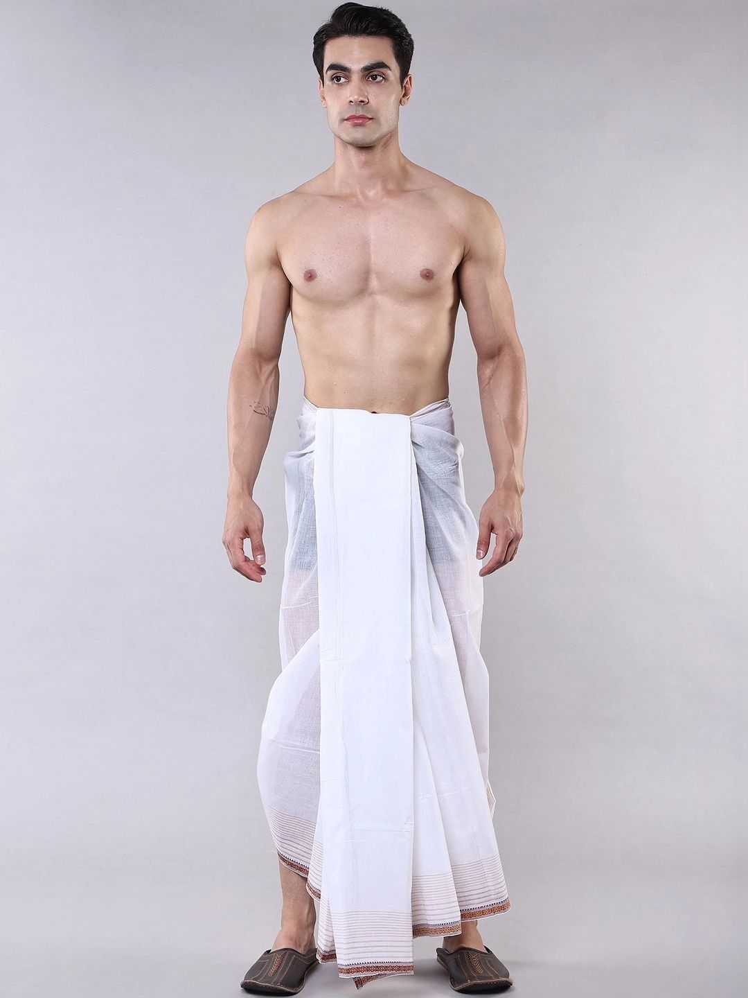 Exotic India Men Cotton Dhoti Dhotis-image-24
