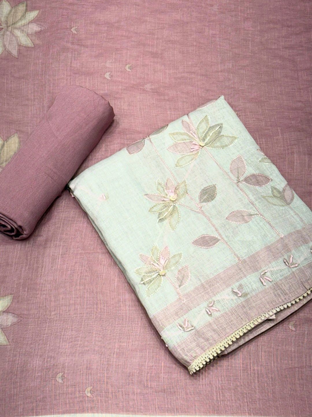 Biba Linen Unstitched Dress Material-picture-38