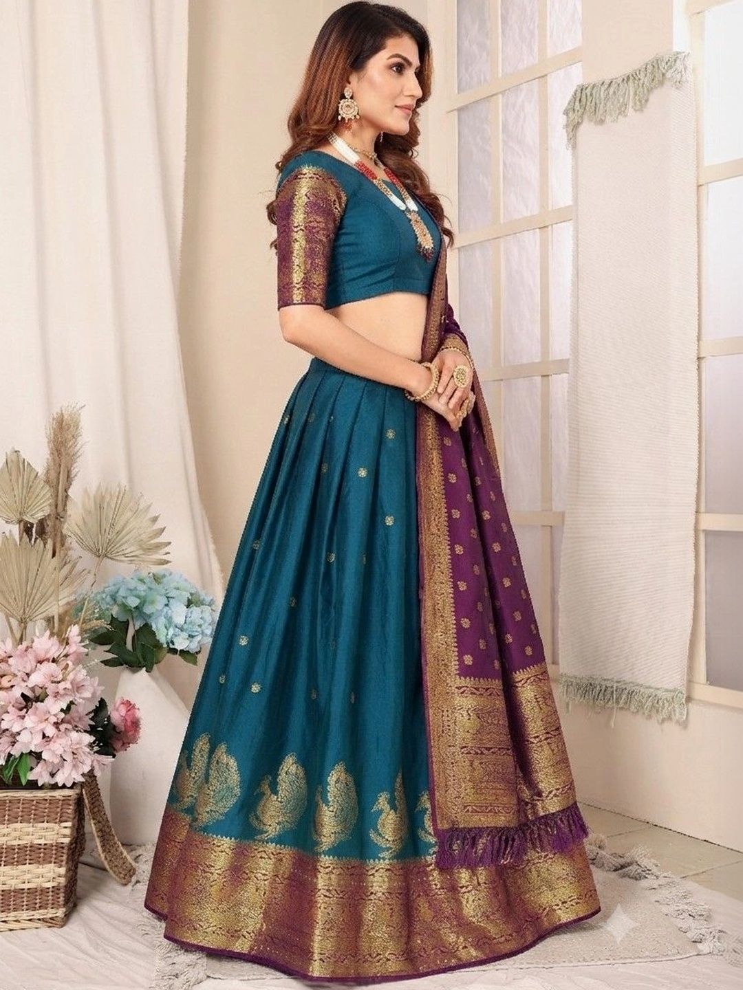 Kinjhit Fashion Unstitched Lehenga & Blouse With Dupatta-picture-22