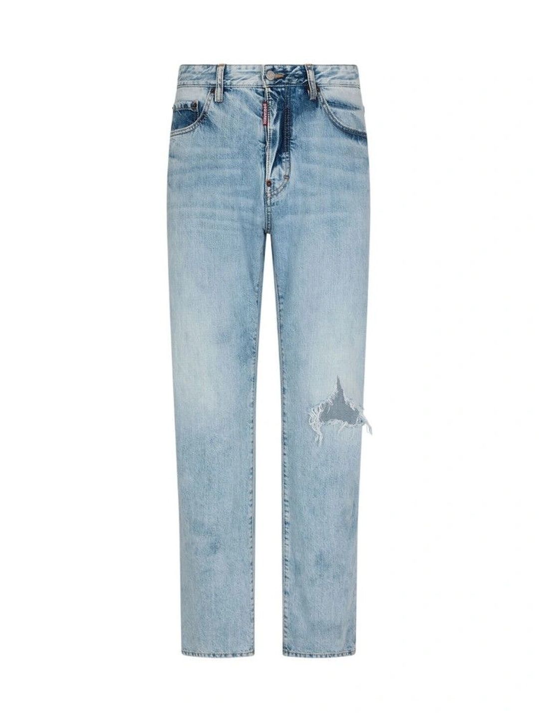 Dsquared2 Men Regular Fit Mid-Rise Highly Distressed Jeans-picture-29