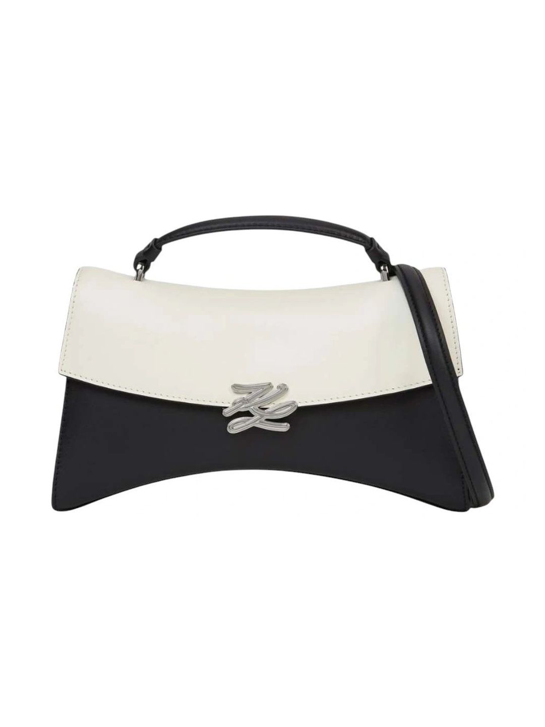 Karl Lagerfeld Colourblocked Leather Handheld Bag-picture-13