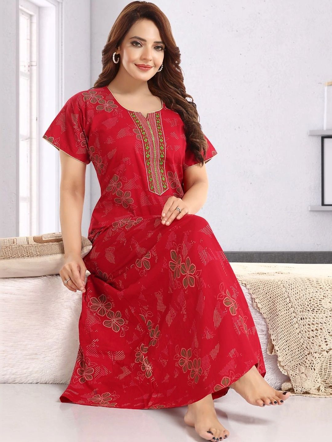 TRUNDZ Printed Maxi Nightdress-picture-21