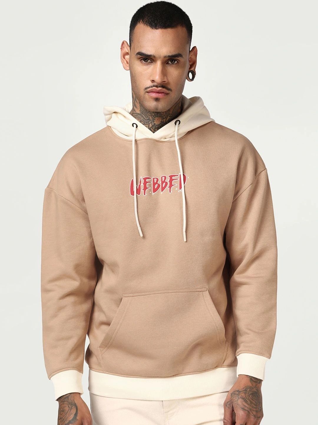 Bewakoof Heavy Duty Men Printed Hooded Sweatshirt-picture-29