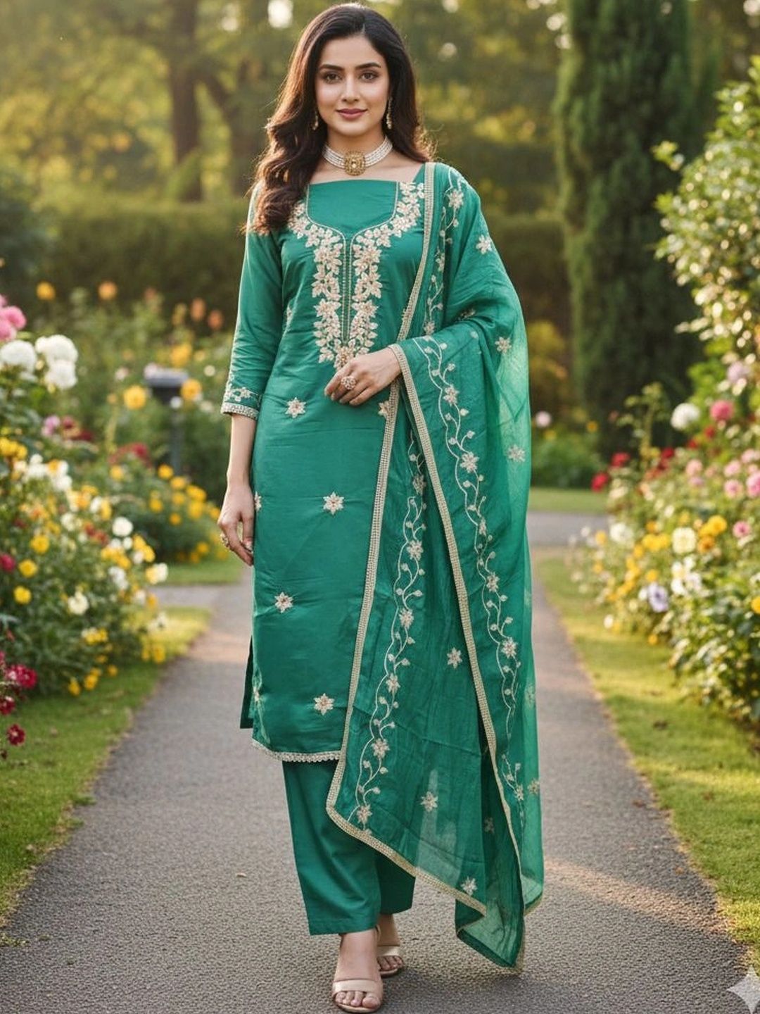 Maroosh Embroidered Unstitched Dress Material-picture-3