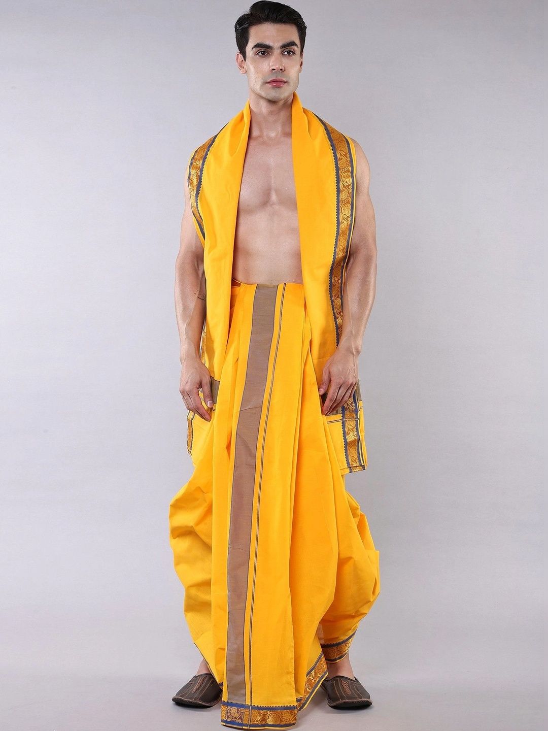Exotic India Men Cotton Dhoti Dhotis-picture-31