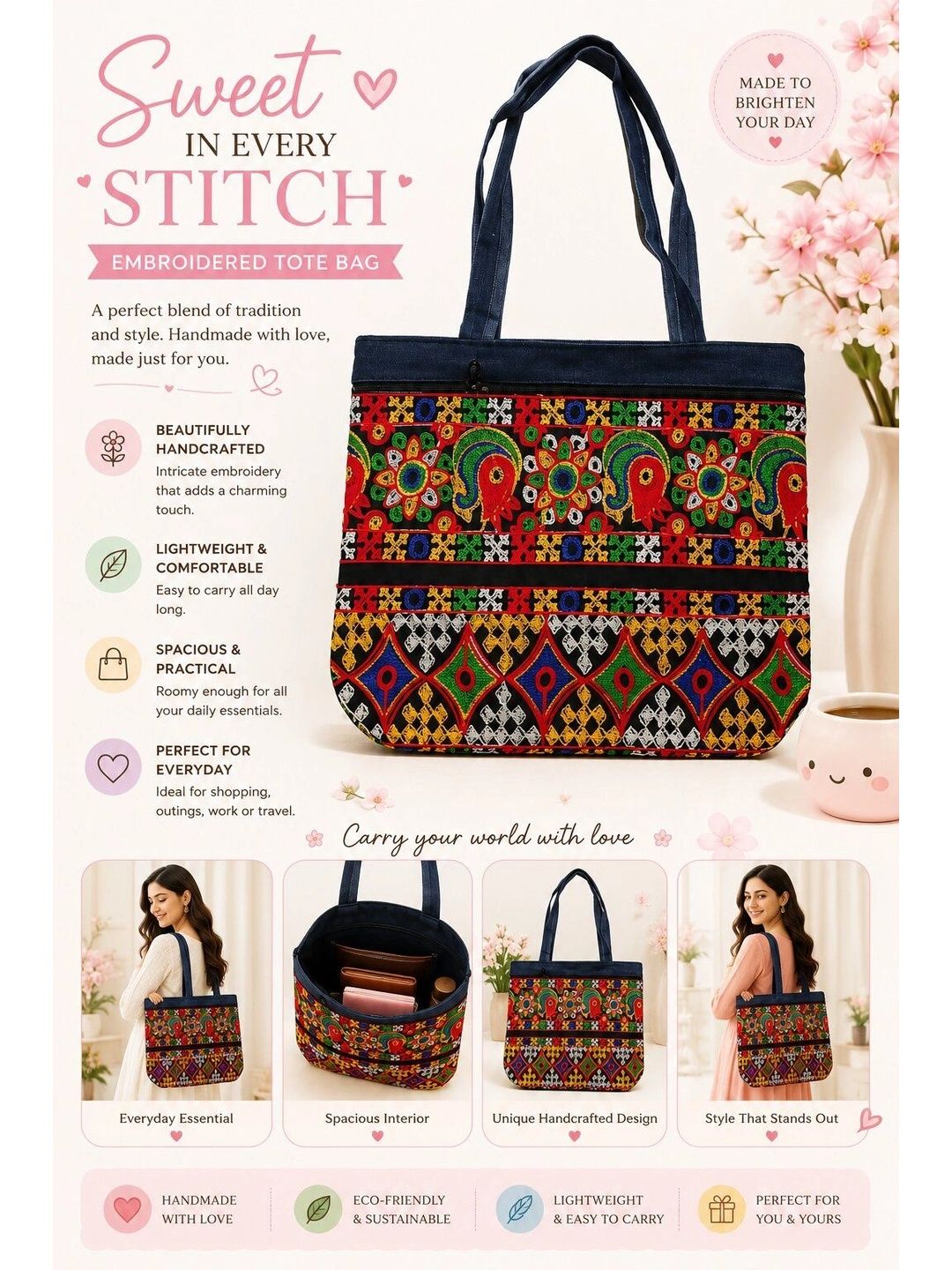 Mohar Floral Embellished Tote Bag-picture-55