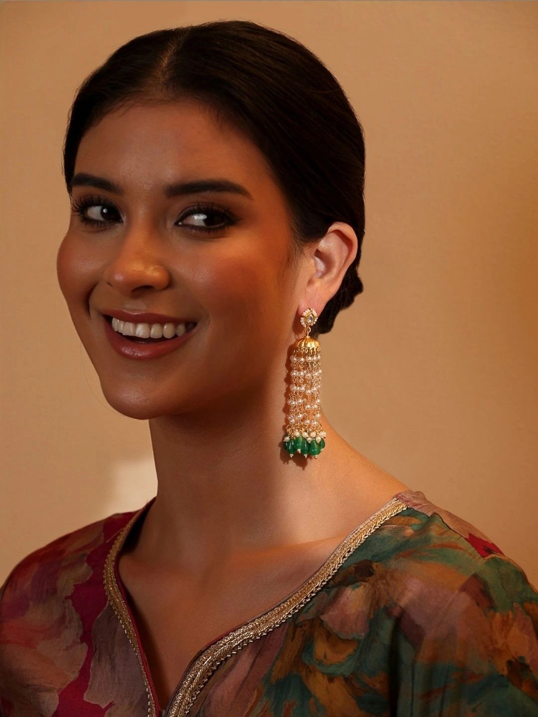 Biba Dome Shaped Jhumkas Earrings-image-25