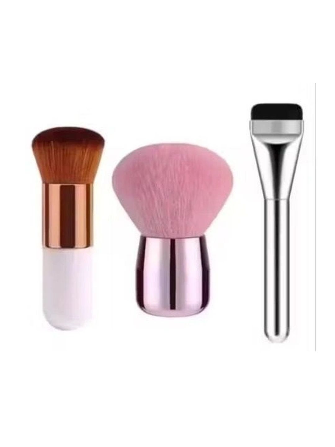smars Set of 3 Foundation, Powder & Face Mask Applicator Brushes-image-10