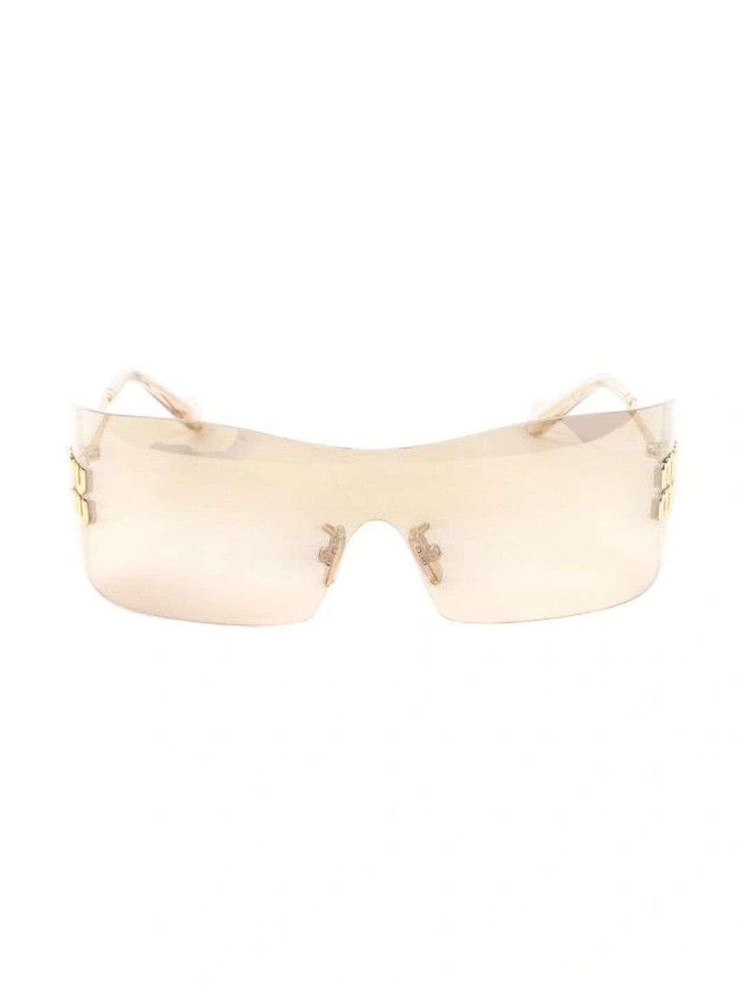 Miu Miu Women Brown Lens & Gold-Toned Shield Sunglasses with-picture-45