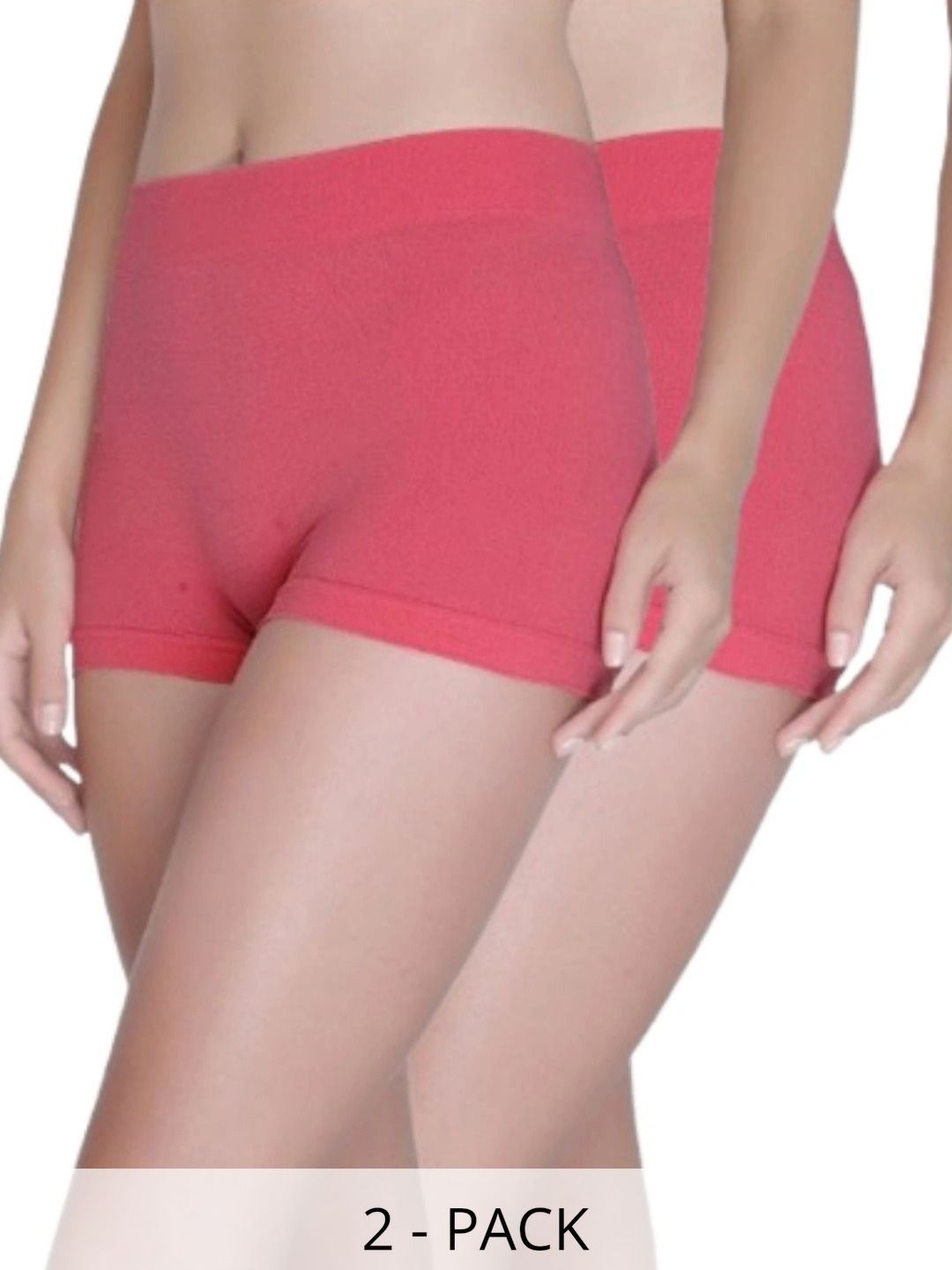 RACHEYTA Women Pack of 2 Anti Microbial Seamless Cotton Blend Boy Shorts-picture-15