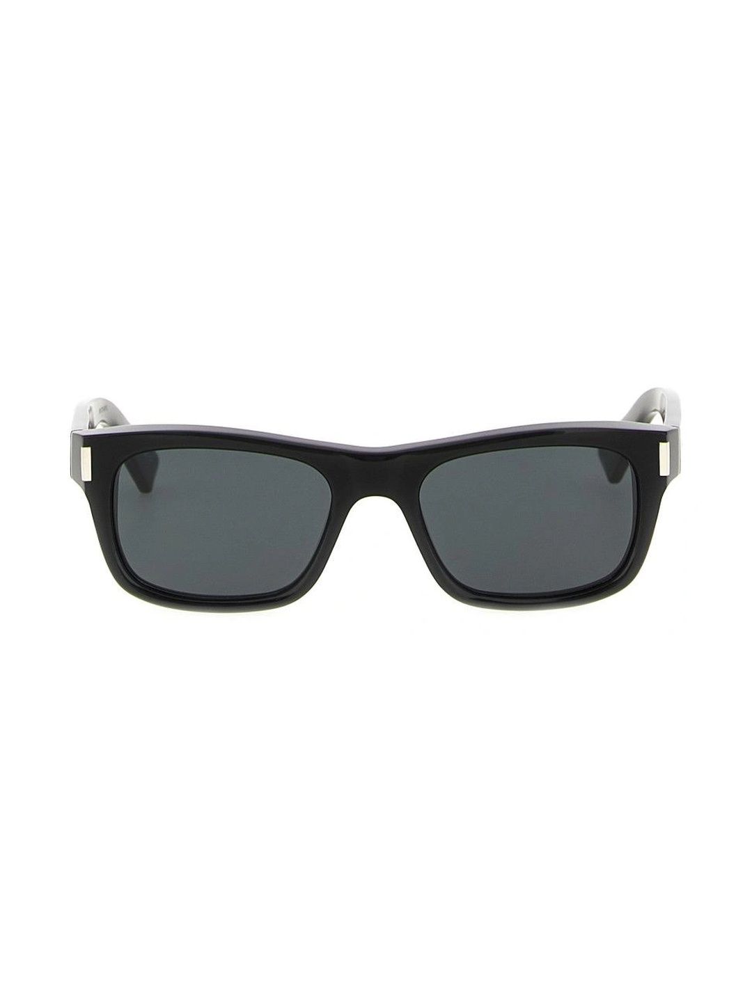 Saint Laurent Men Grey Lens & Black Rectangle Sunglasses with-picture-39