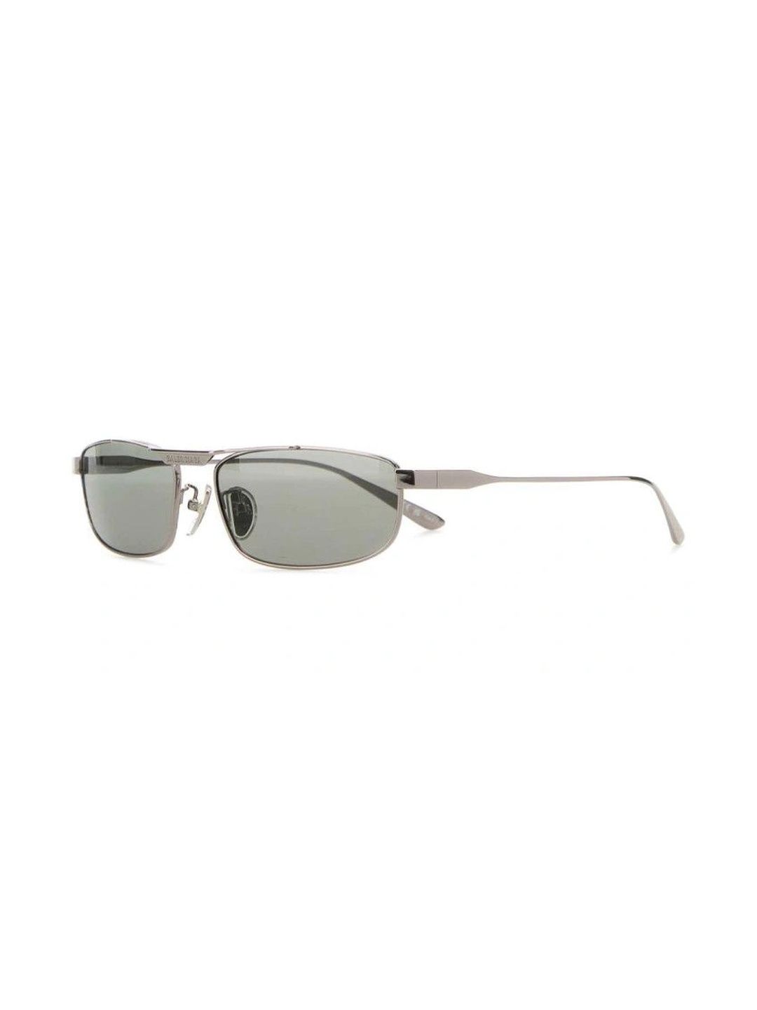 Balenciaga Unisex Grey Lens & Gunmetal-Toned Rectangle Sunglasses with-image-45