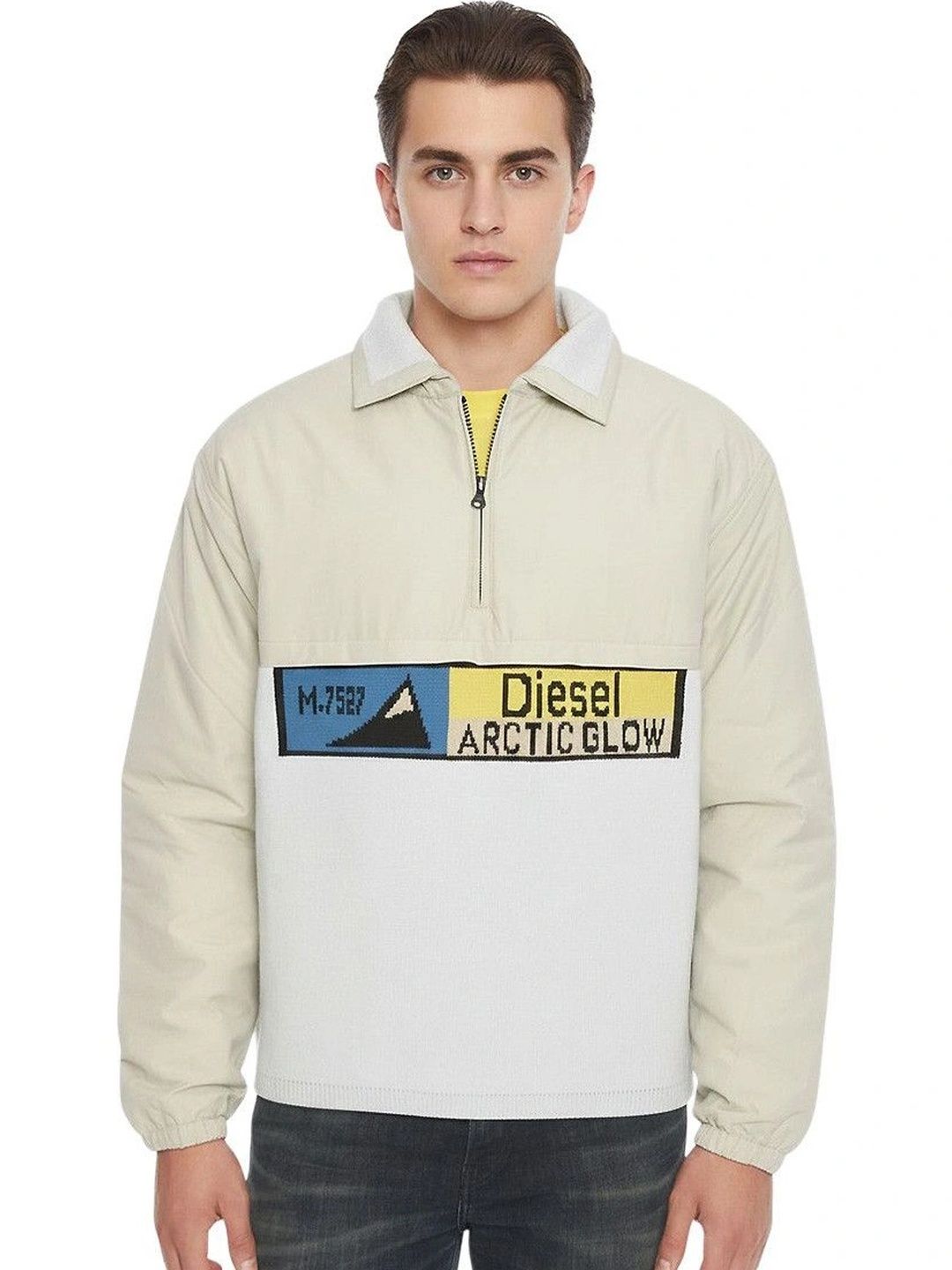 DIESEL Men Typography Colourblocked Woollen Pullover-picture-42