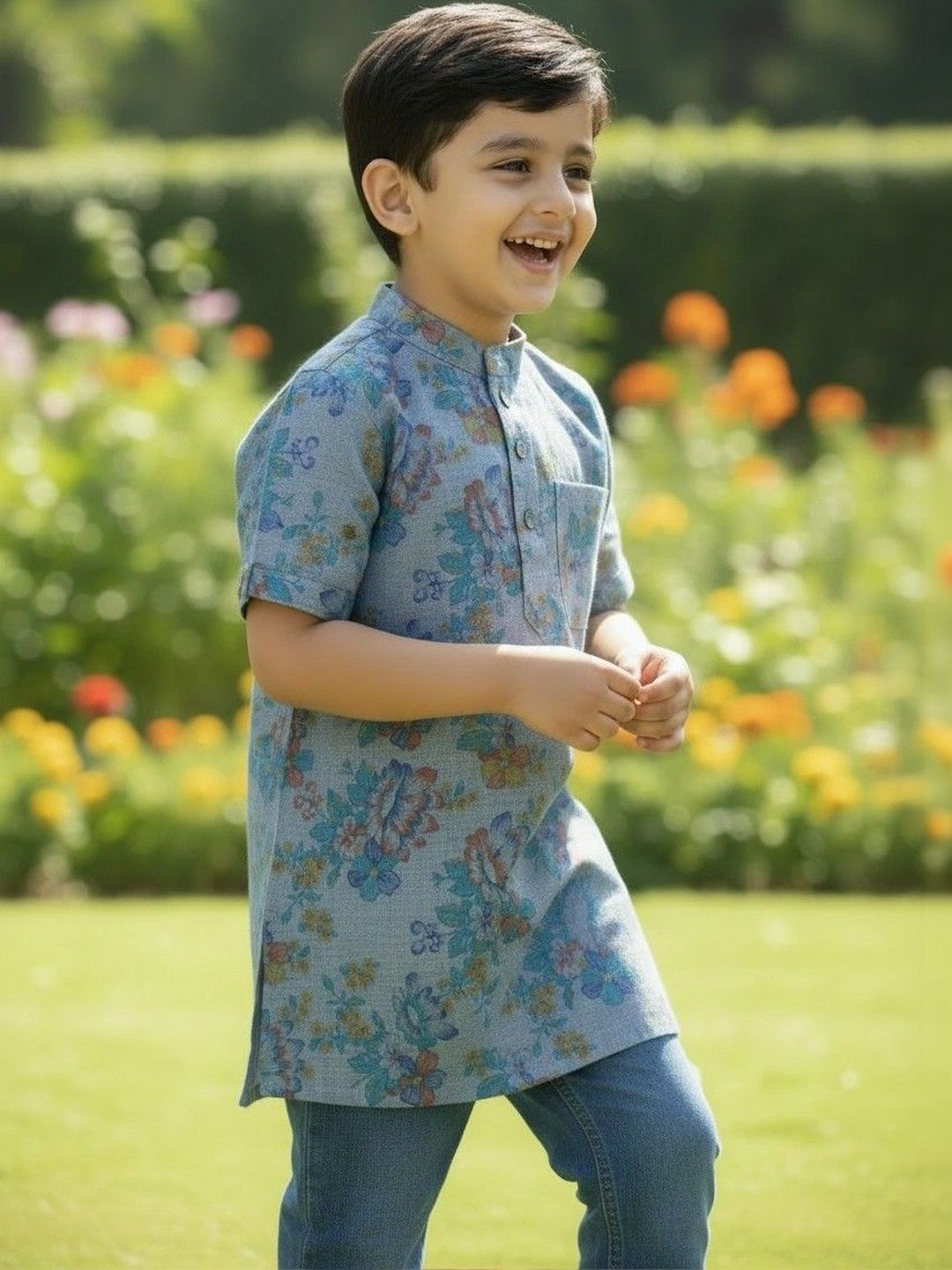 Cot'N Soft Boys Floral Printed Floral Kurta-picture-57