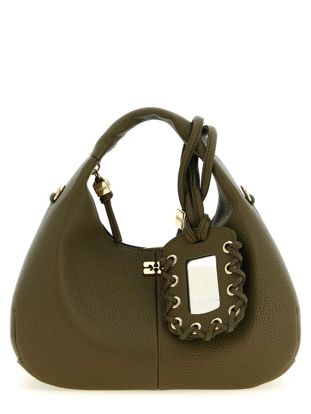 Ganni Textured Half Moon Hobo Bag-picture-23
