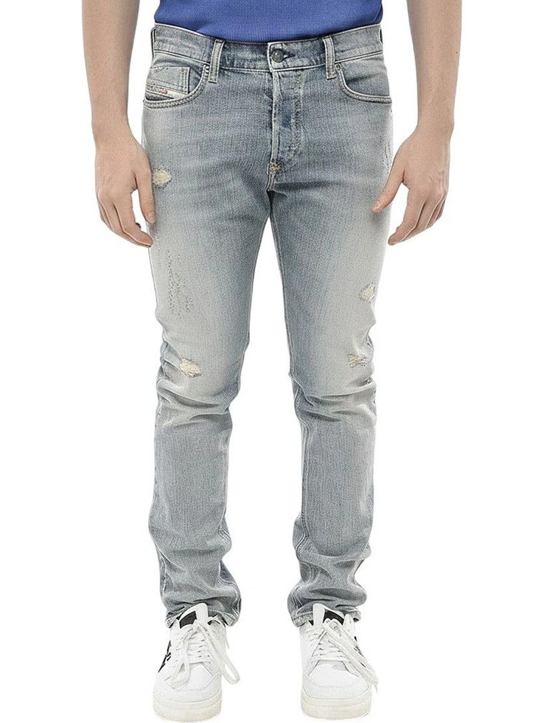 DIESEL Men Cotton Skinny Fit Mid-Rise Mildly Distressed Jeans-picture-45
