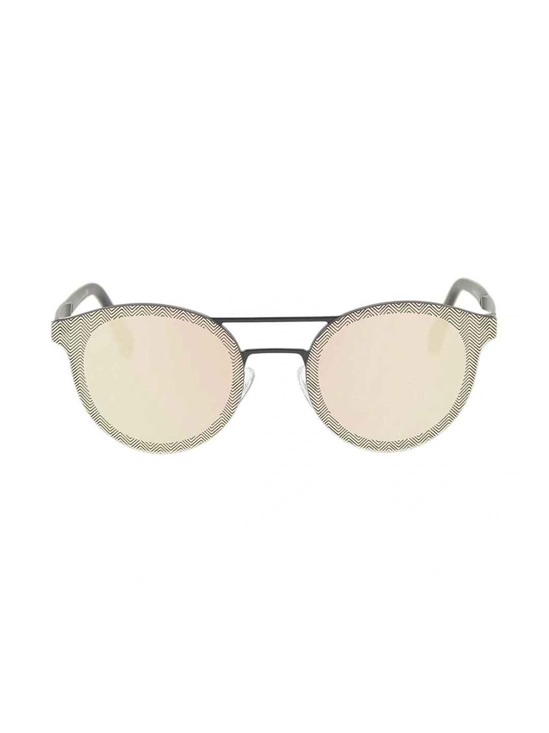 Zegna Men Gold Lens & Black Round Sunglasses with-image-26