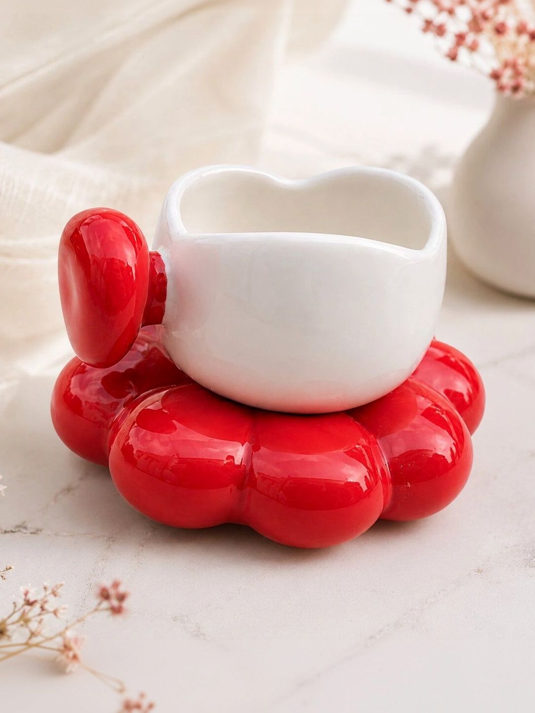 Lupaava Multicoloured Solid Ceramic Glossy Cups Set of Cups and Mugs-image-13