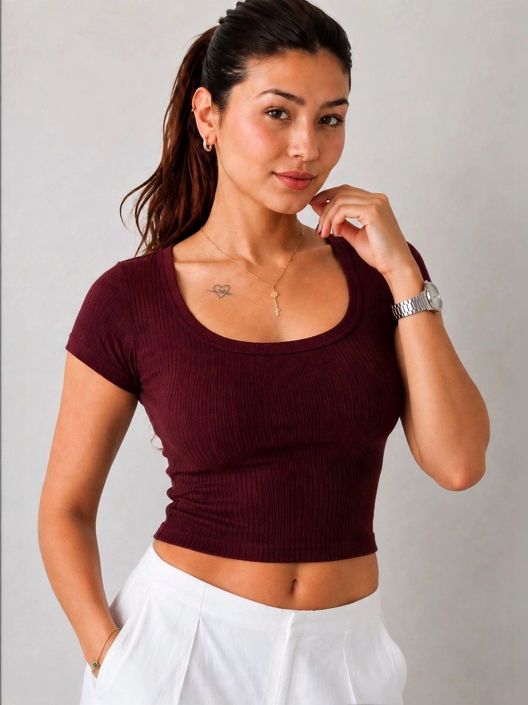 GLOWBERRY Cotton Crop Top-picture-6