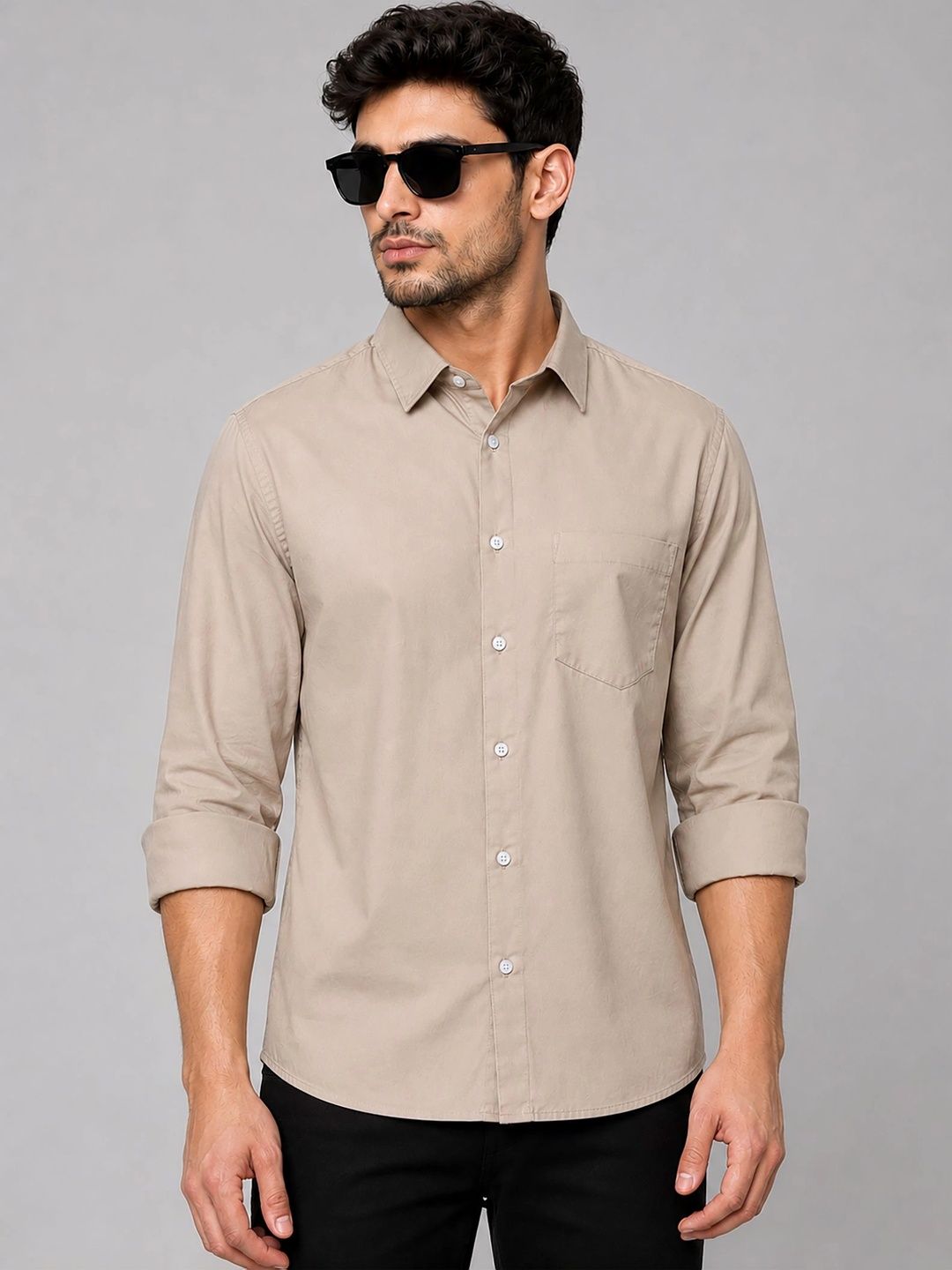 U.S. PITCHERS Men Modern Slim Fit Casual Shirt-picture-38