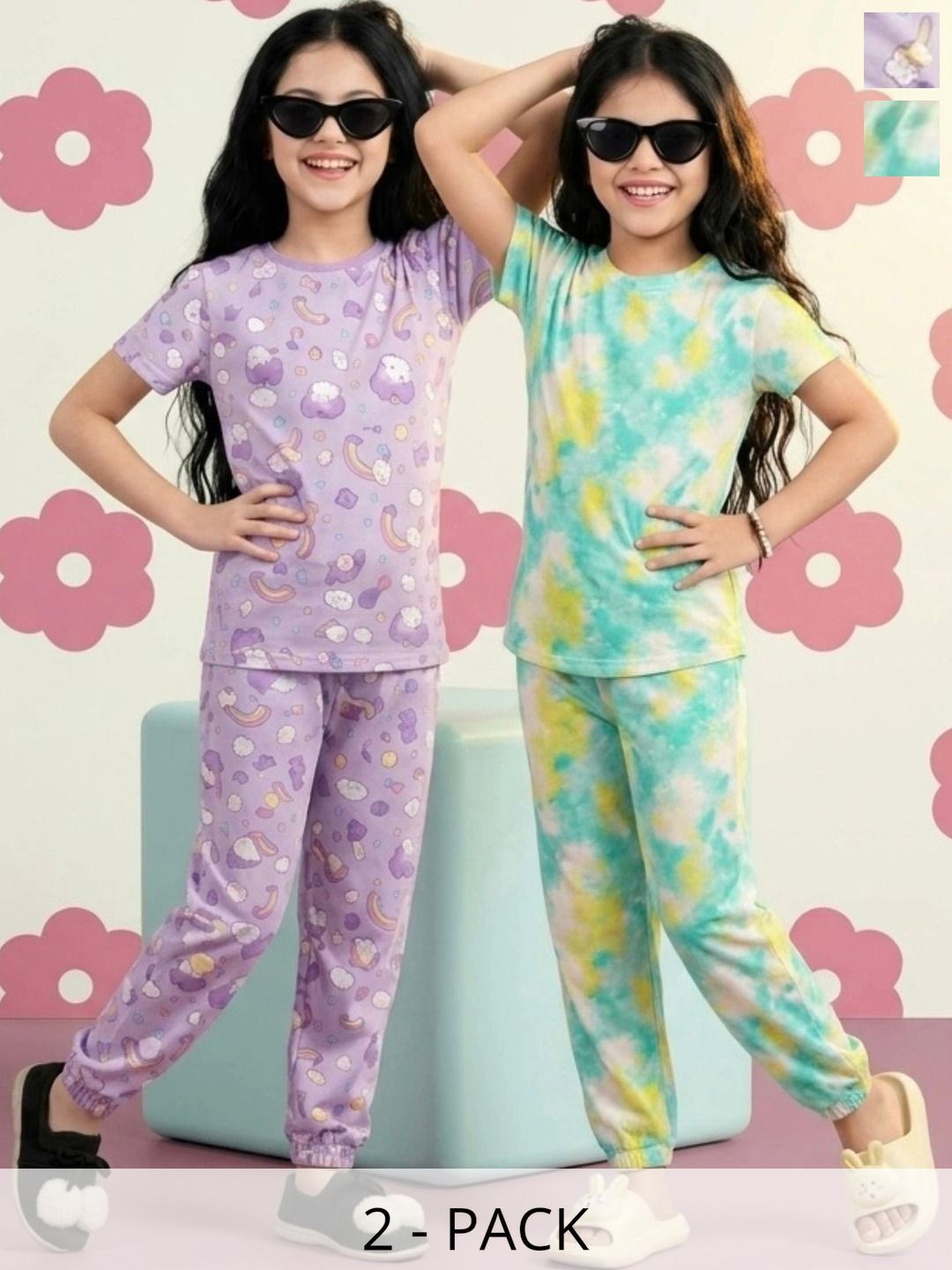 BAESD Girls Printed Short Sleeves Nightdress-picture-33
