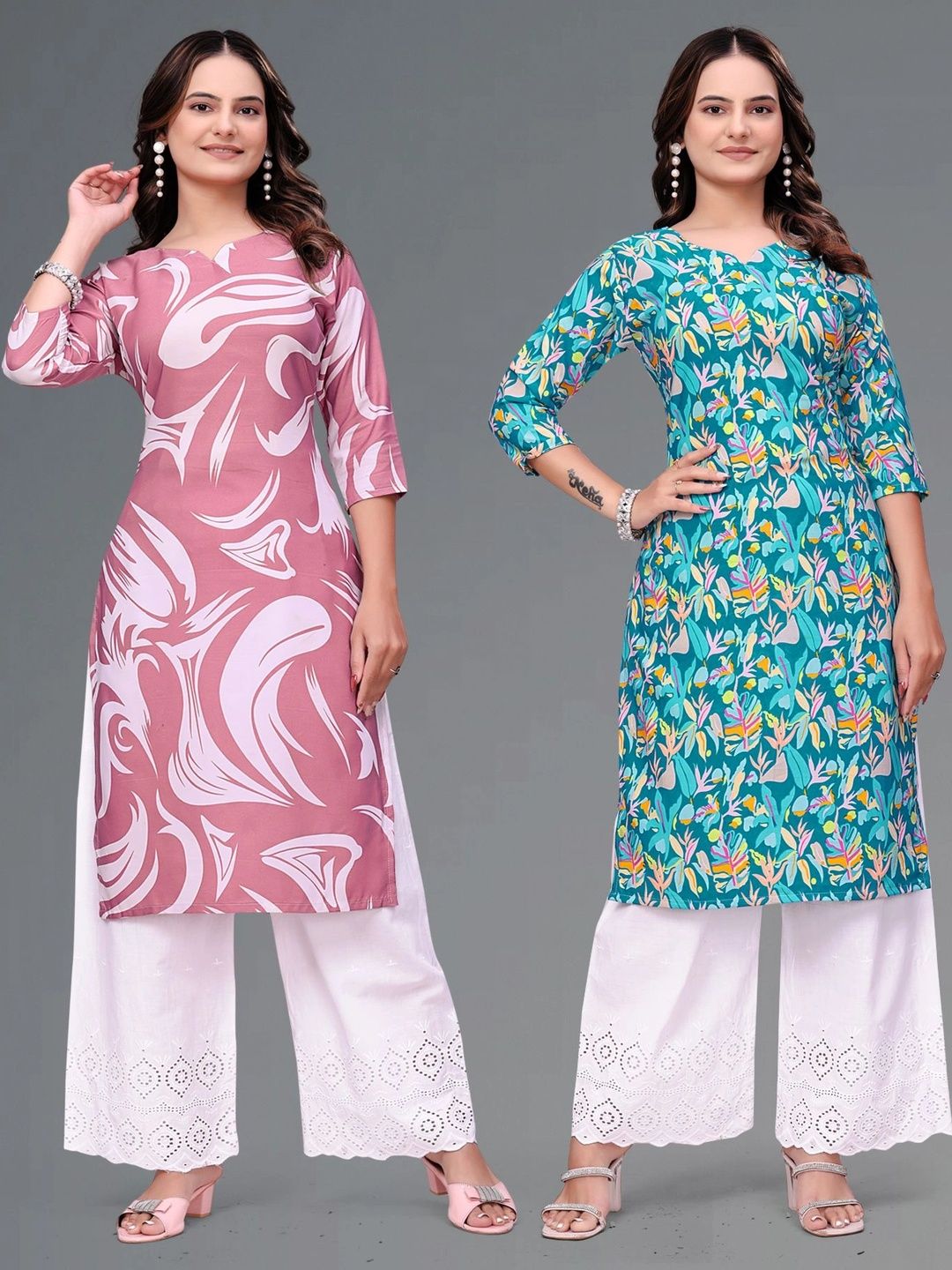 SHAIBO SAREE Floral Printed Pure Crepe Kurti-picture-58
