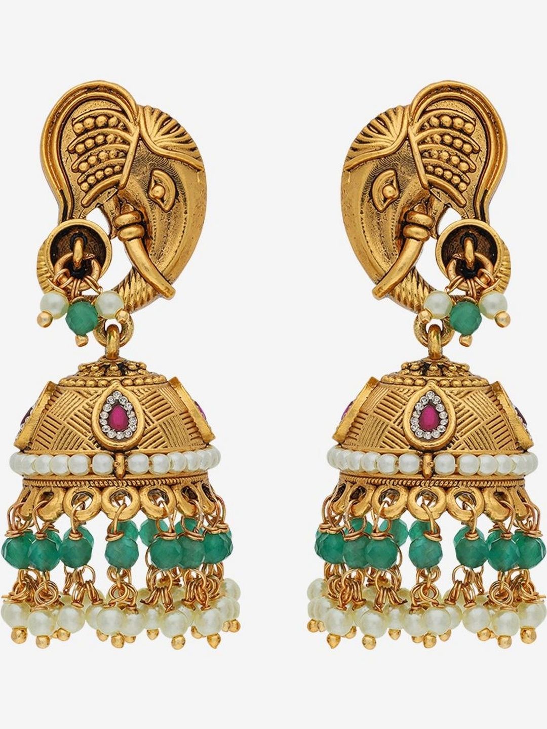 Kushal's Fashion Jewellery Animal Shaped Jhumkas Earrings-image-30