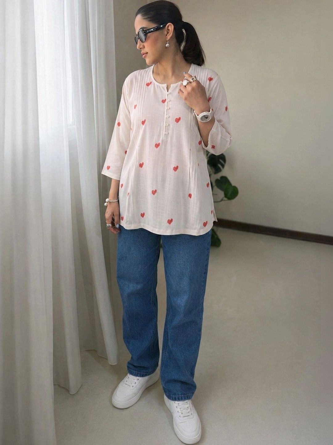 Maavish Quirky Printed Pure Cotton Blend Kurti-picture-19