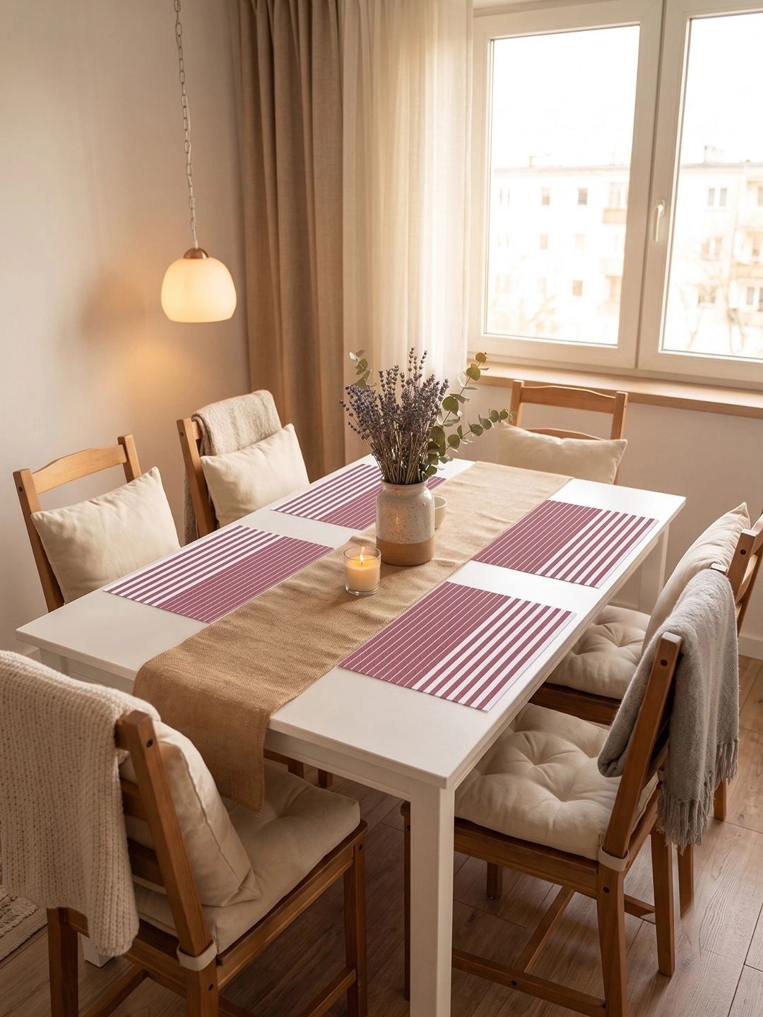 Myntra Elegant Homes 4-Pcs Maroon Printed Rectangle Table Placemats-picture-20