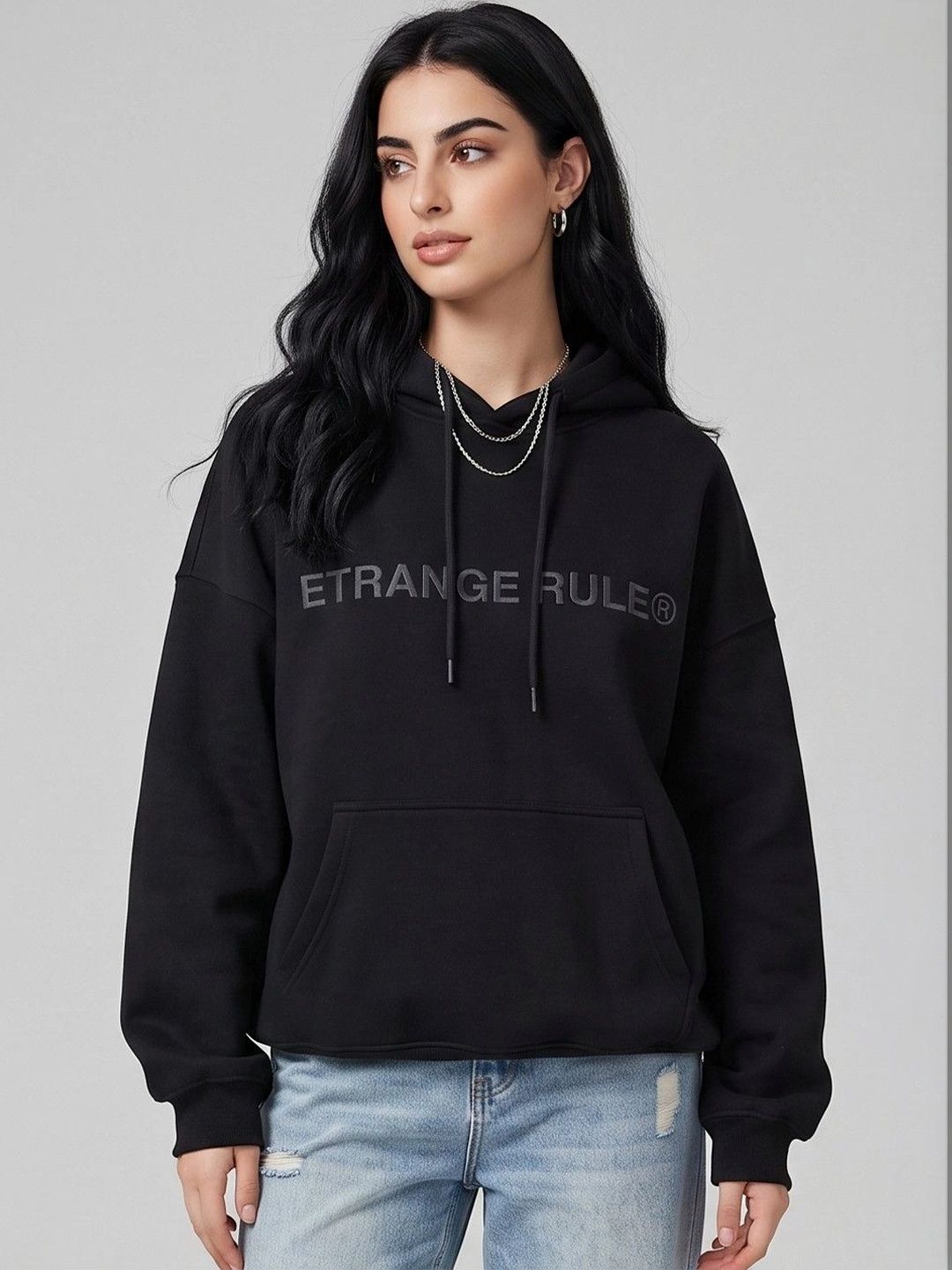 Suo Women Printed Hooded Sweatshirt-picture-25