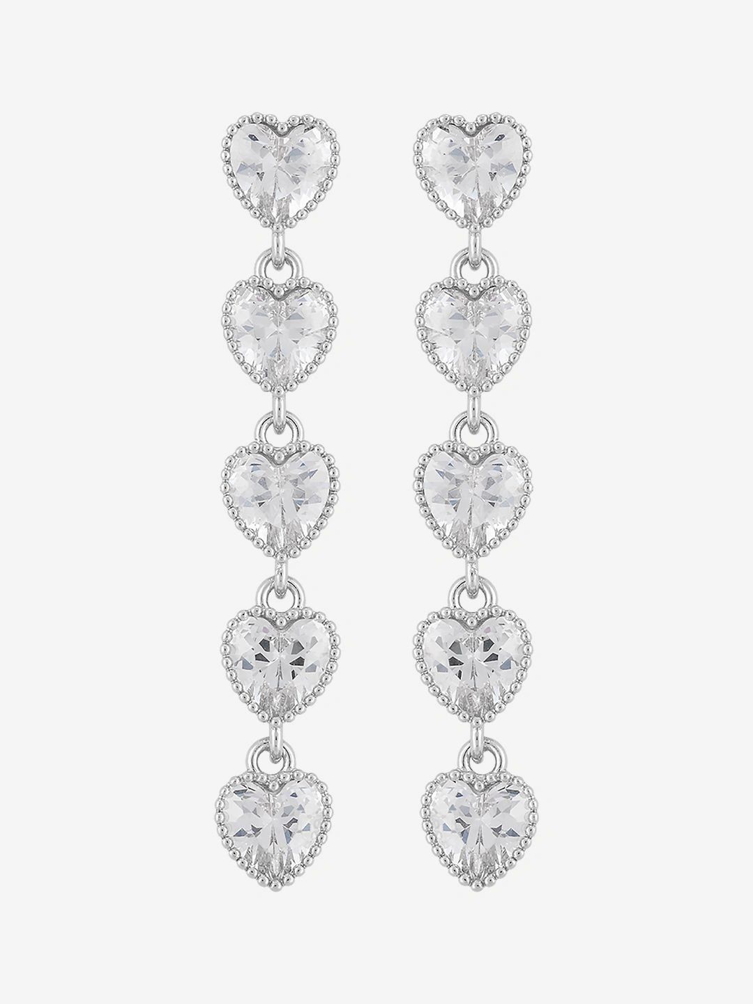 Kushal's Fashion Jewellery Heart Shaped Drop Earrings-picture-39