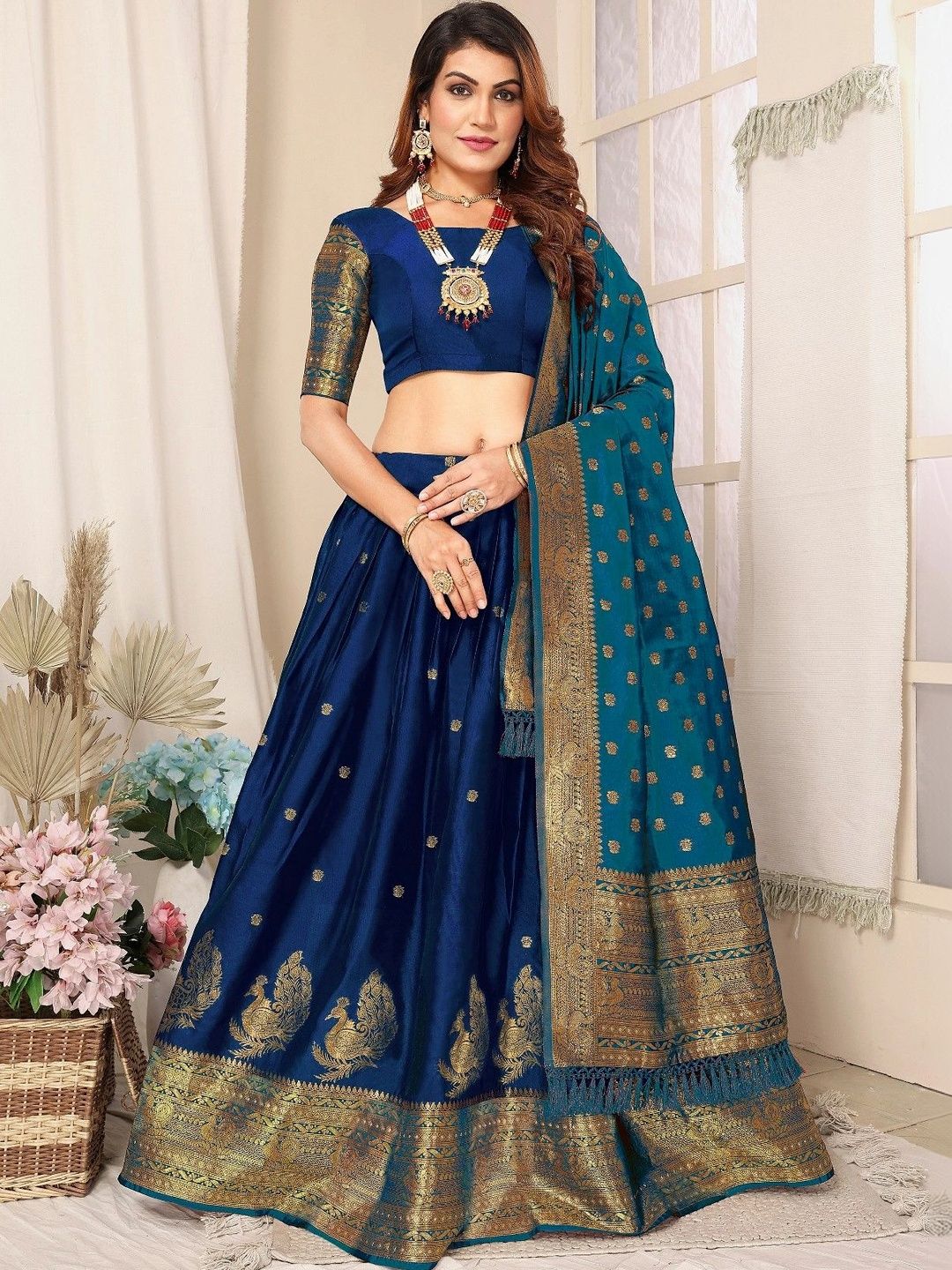 tathastufab Unstitched Lehenga & Blouse With Dupatta-picture-47