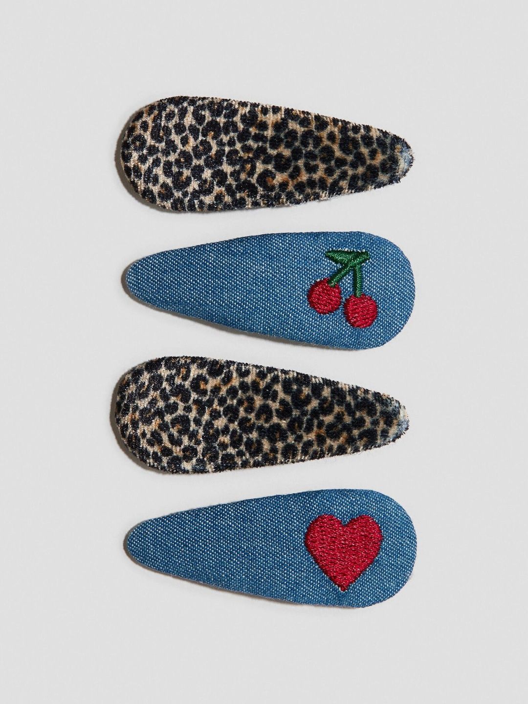 H&M Girls 4-Pack Appliqud Hair Clips-picture-24