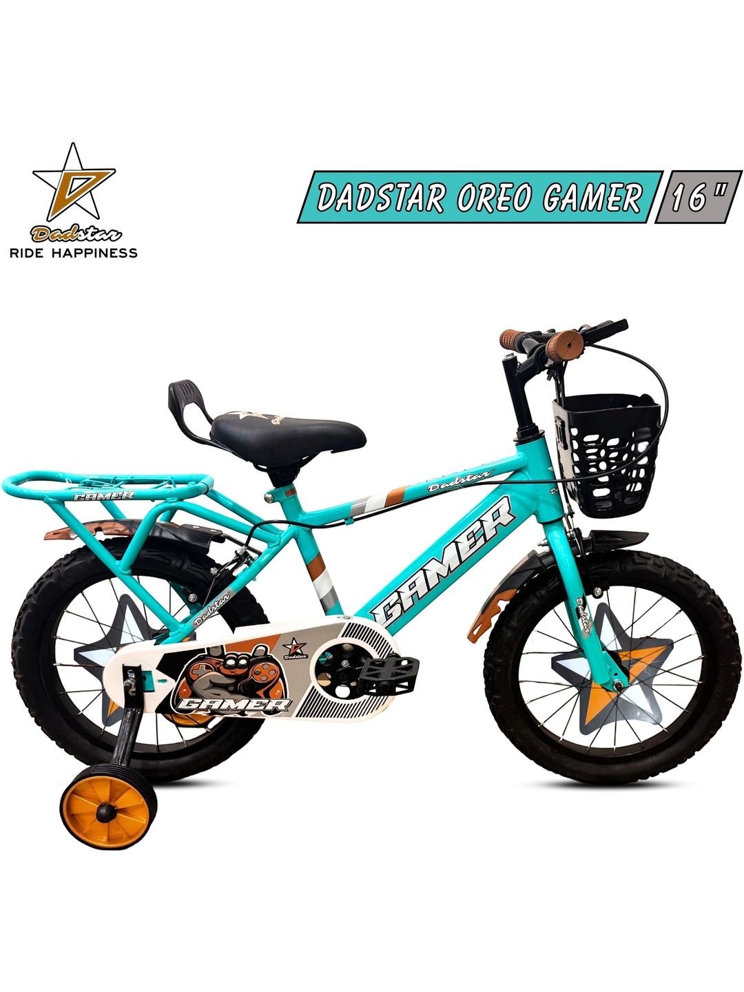 DADSTAR GAMER OREO Patterned Glossy Bicycle - 16 Inch-picture-42