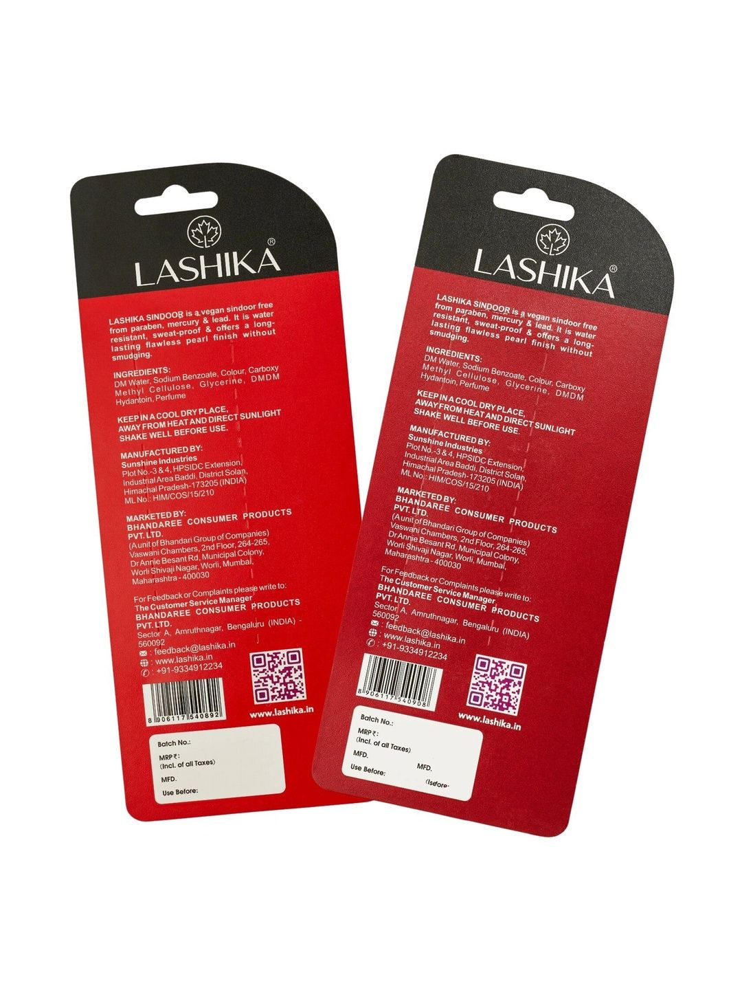 LASHIKA Set Of 2 Waterproof & Sweat-Proof Liquid Sindoor- 7ml each - Red & Maroon-image-15