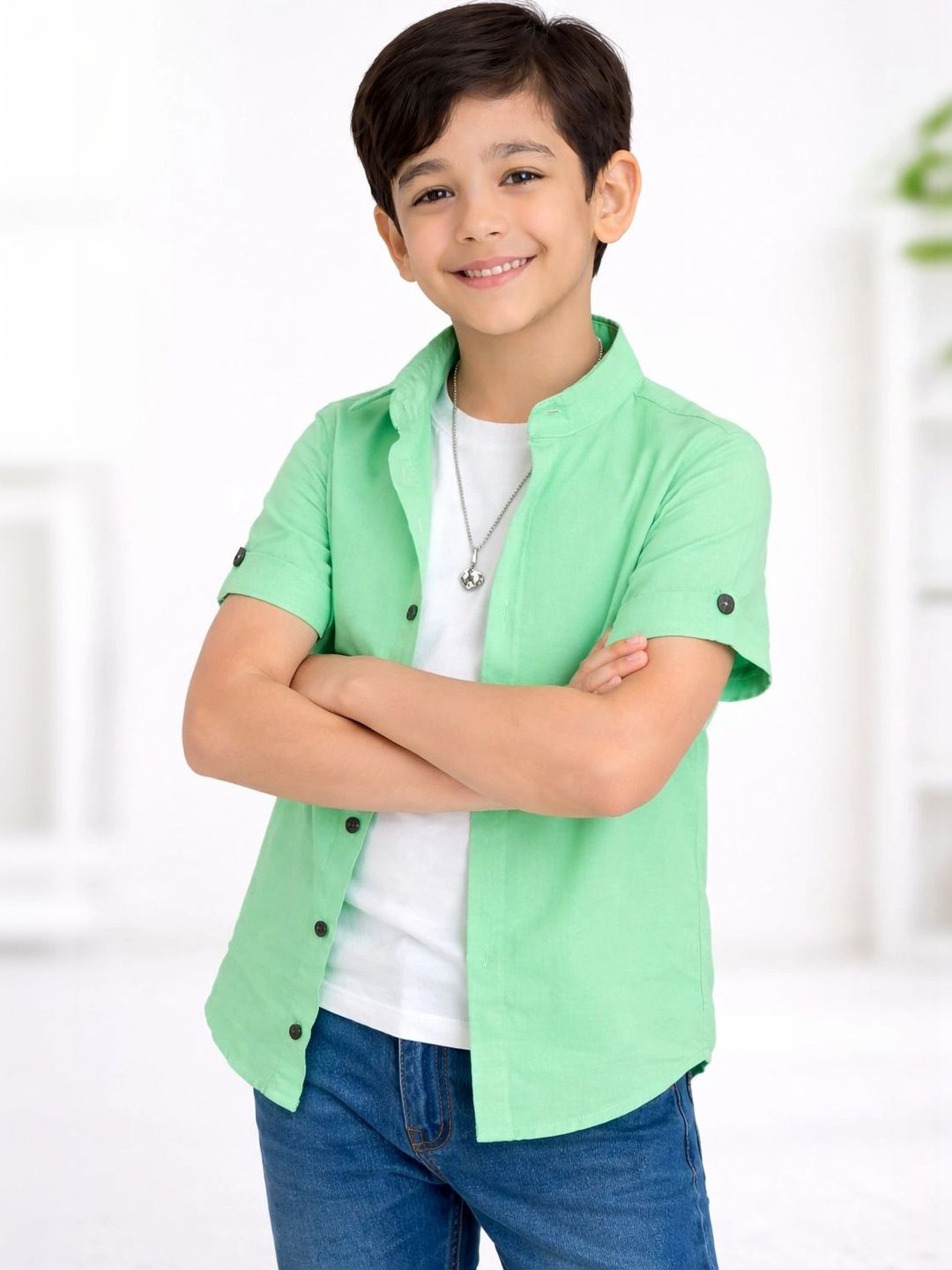 cassidon Unisex Kids Sheer Casual Shirt-picture-38