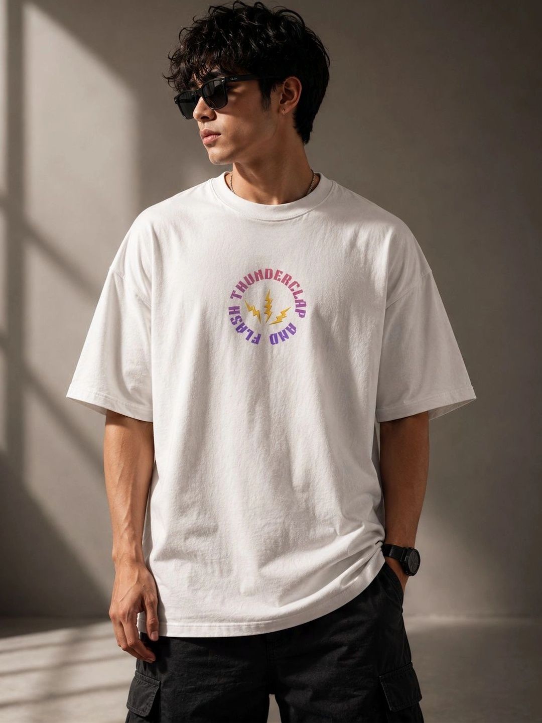 TEEYATRA Men Printed Drop-Shoulder Sleeves T-shirt-picture-13