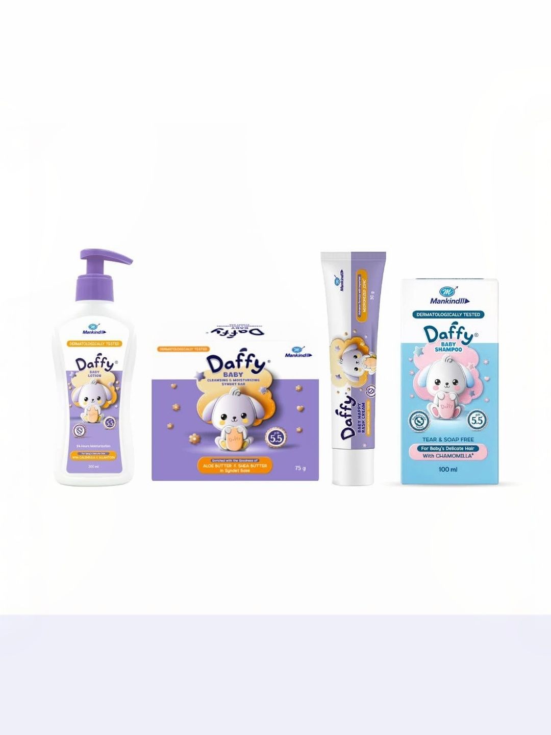 DAFFY Set Of 4 Shampoo, Moisturizing Lotion, Rash Cream & Syndet Soap-image-46