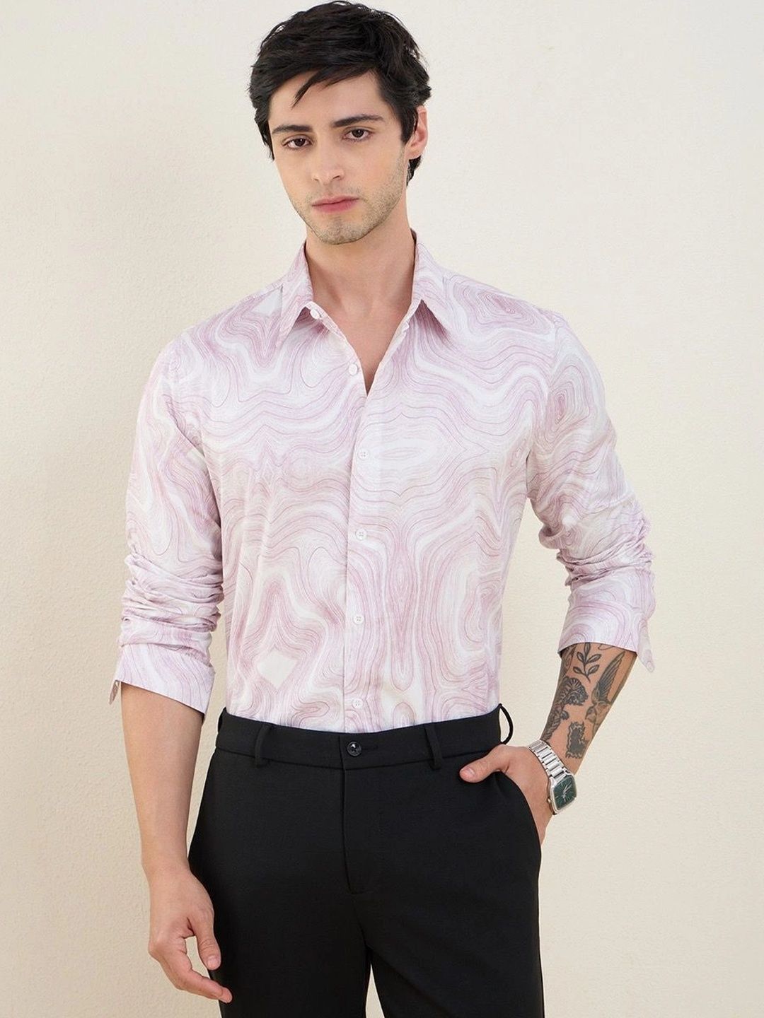 MARK & ALBERT Men Slim Fit Printed Casual Shirt-picture-44
