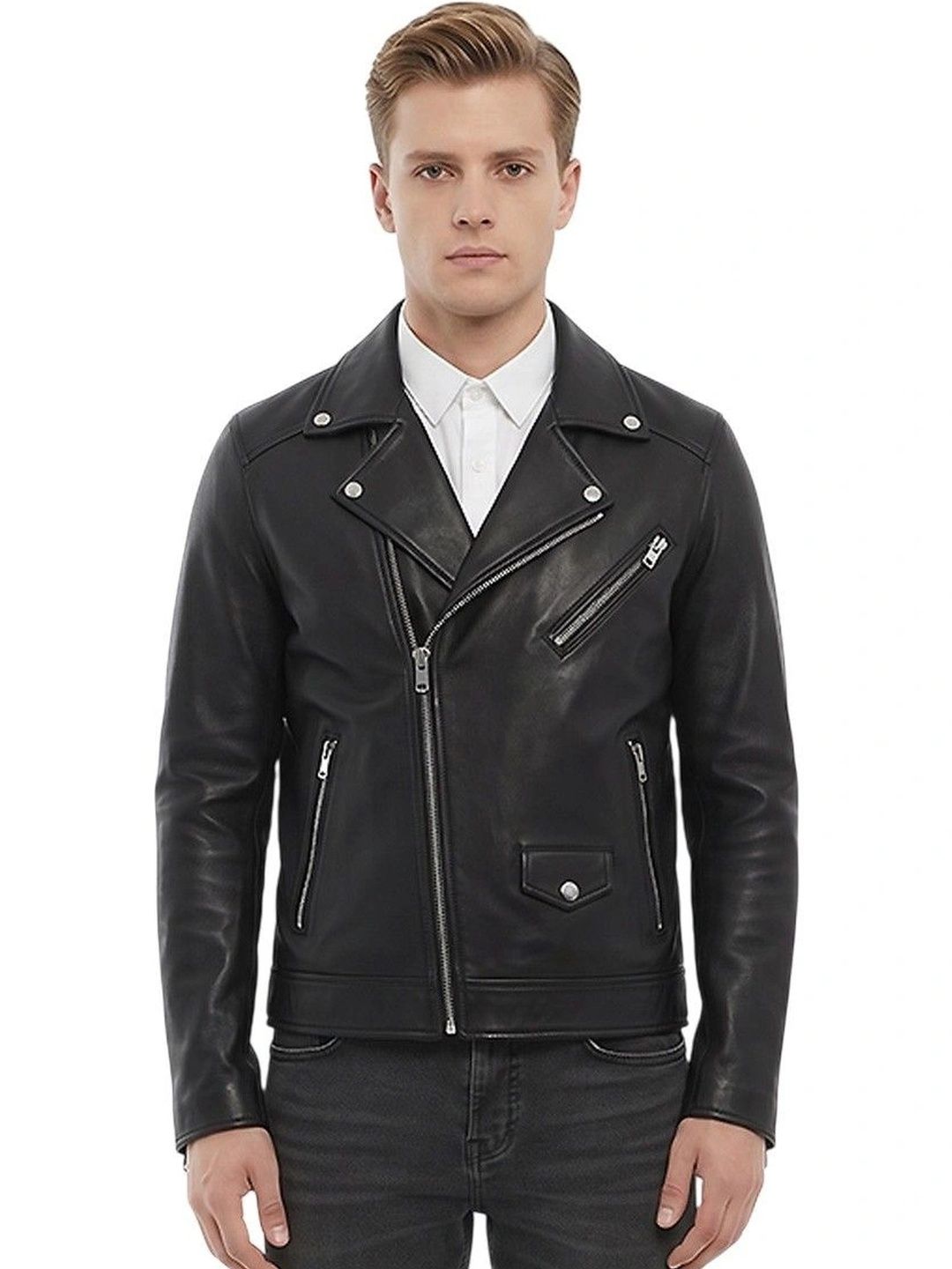 DIESEL Men Leather Biker Jacket-picture-25