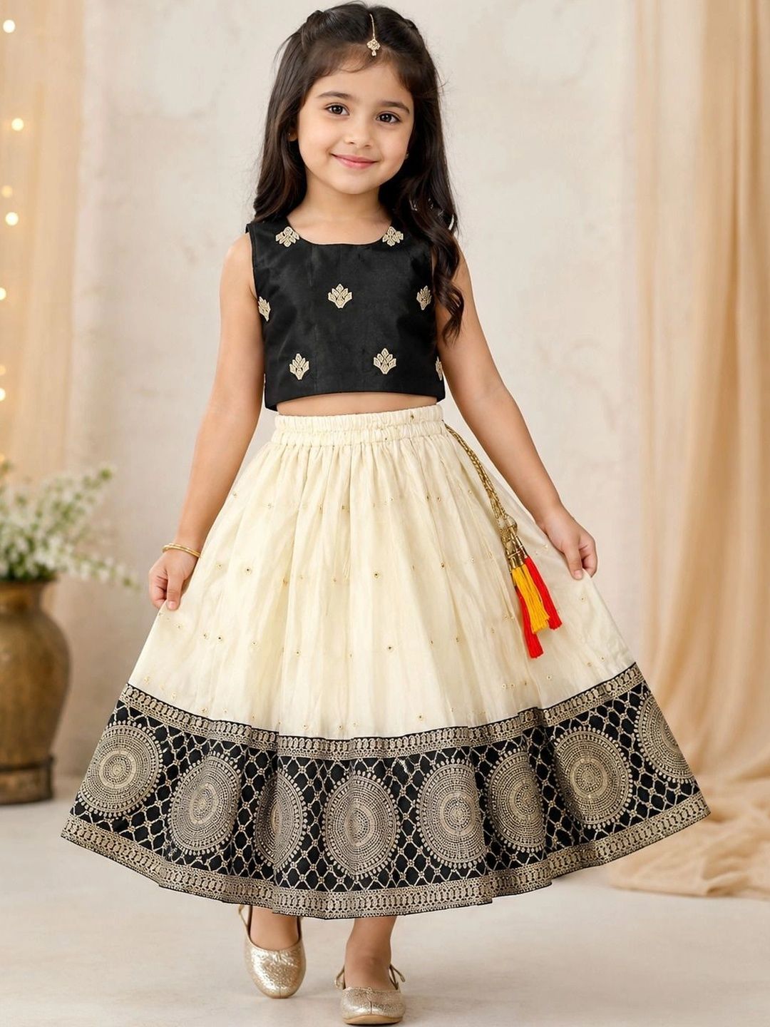 Lolark Girls Embroidered Ready to Wear Lehenga &-picture-29