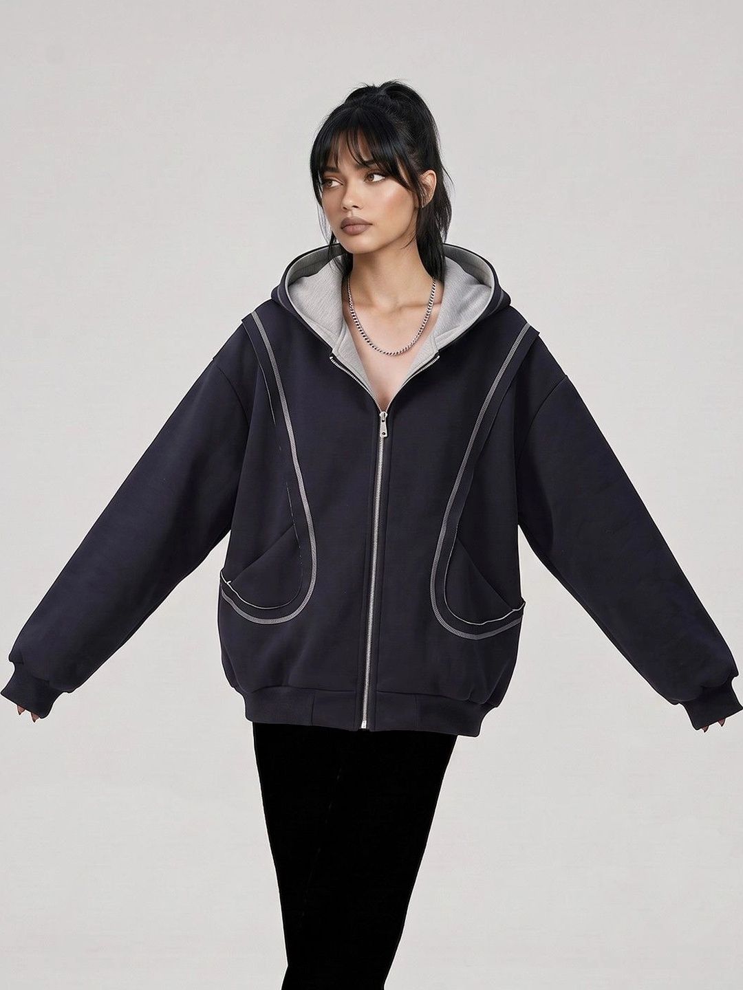 Suo Women Hooded Sweatshirt-picture-44