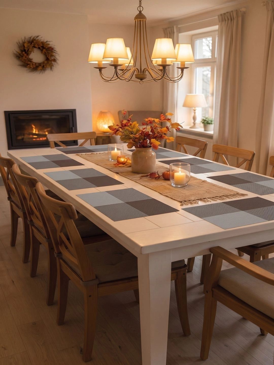 Myntra Elegant Homes 8-Pcs Brown Printed Rectangle Table Placemats-picture-50