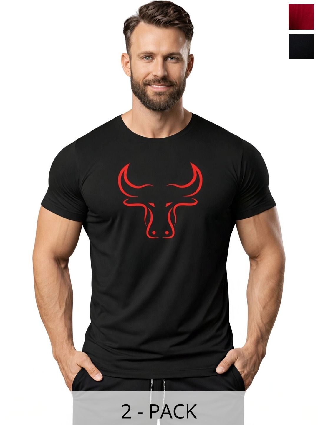 3Colors Men 2 Printed Moisture Wicking T-shirt-picture-24