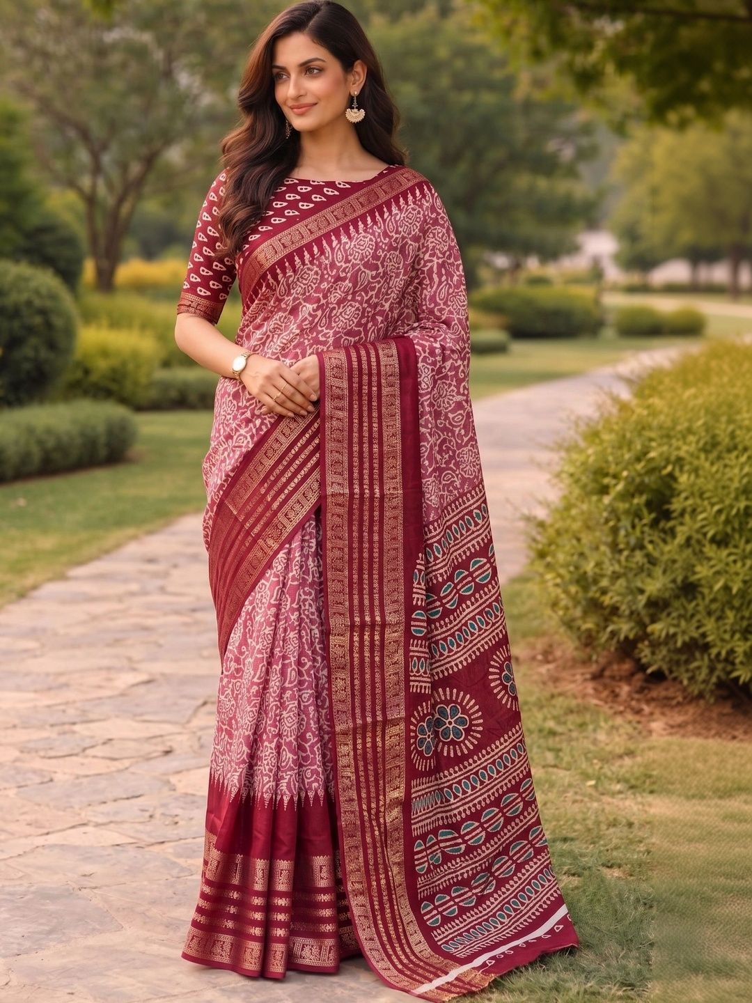 Moda Rapido Zari Silk Blend Designer Saree-picture-55