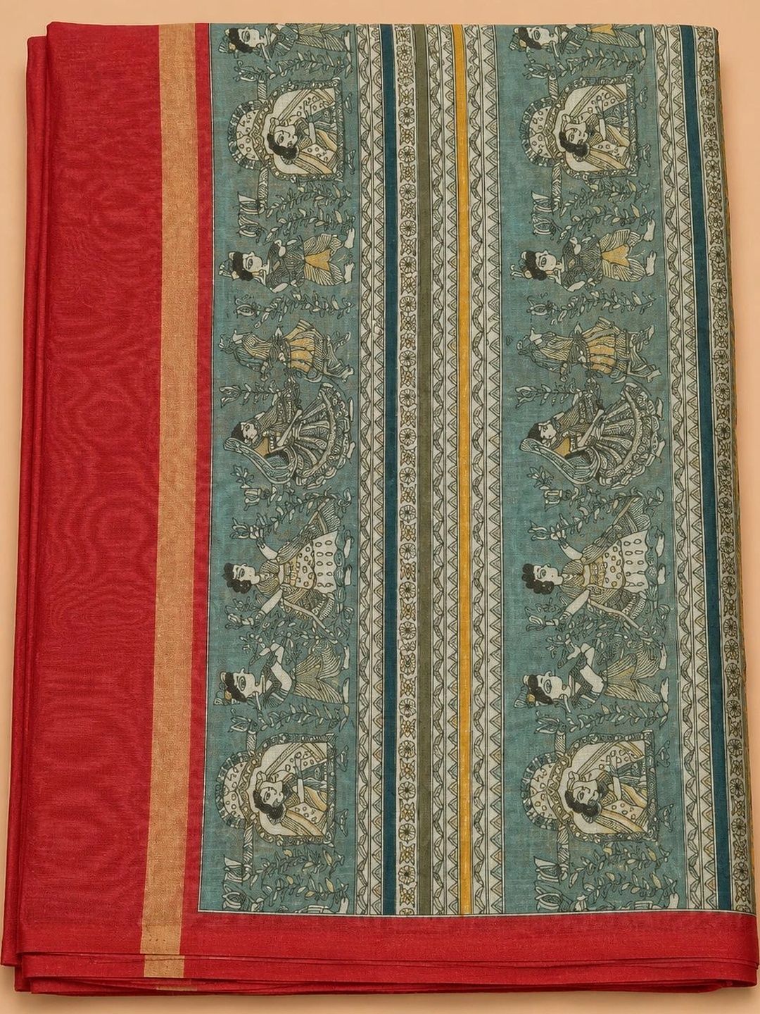 Meena Bazaar Printed Art Silk Unstitched Dress Material-picture-17