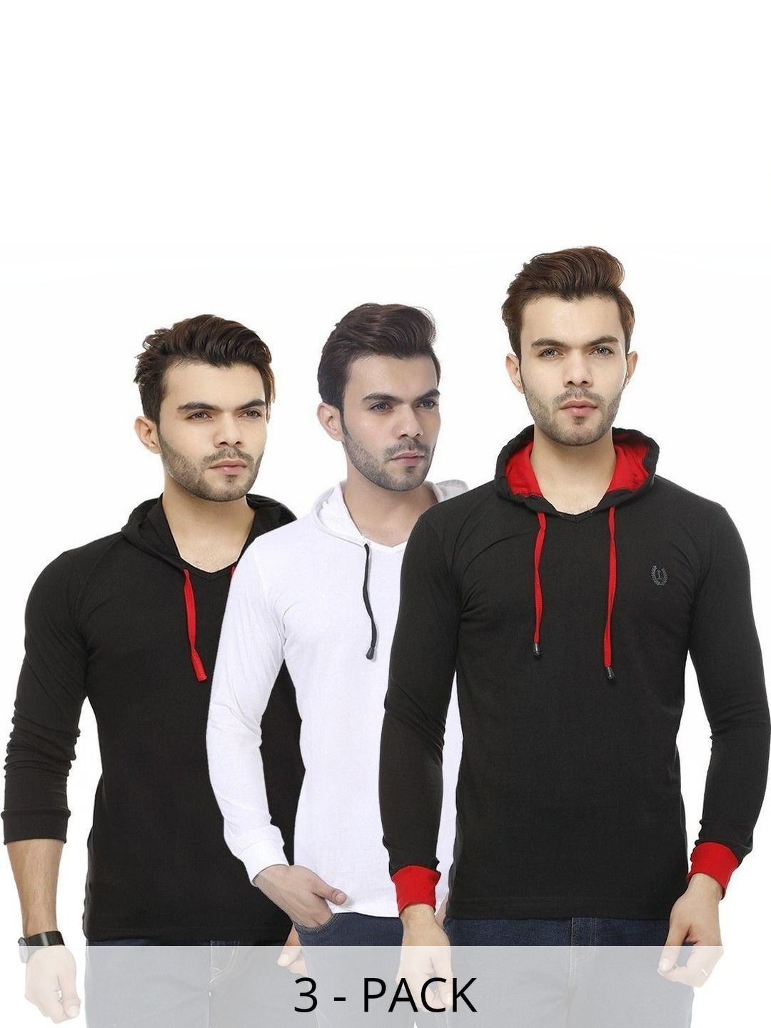 Prince fashion Men 3 Hooded Slim Fit T-shirt-picture-36